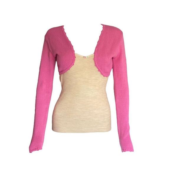 Vintage Sweaters - y2k princesscore knit shrug